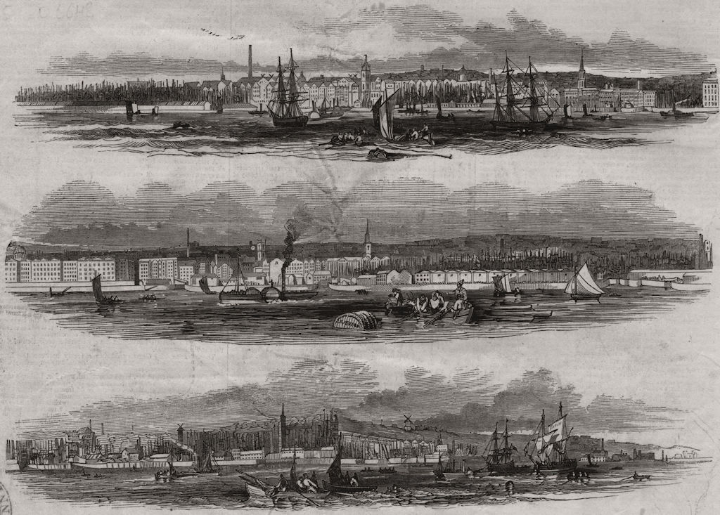 Associate Product Prince Albert's visit to Liverpool. Liverpool, from Woodside in 1846, 1846