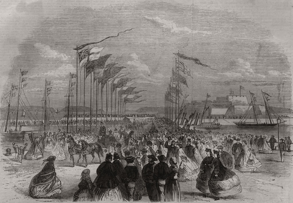 Associate Product Duke Of Cambridge's reception at St. Peter Port, Guernsey. Channel Islands, 1862
