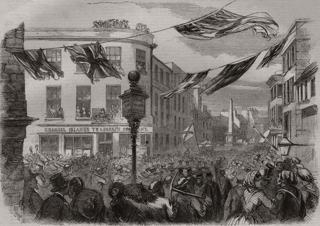 Celebration at Jersey of the opening of the Channel Islands Telegraph 1858
