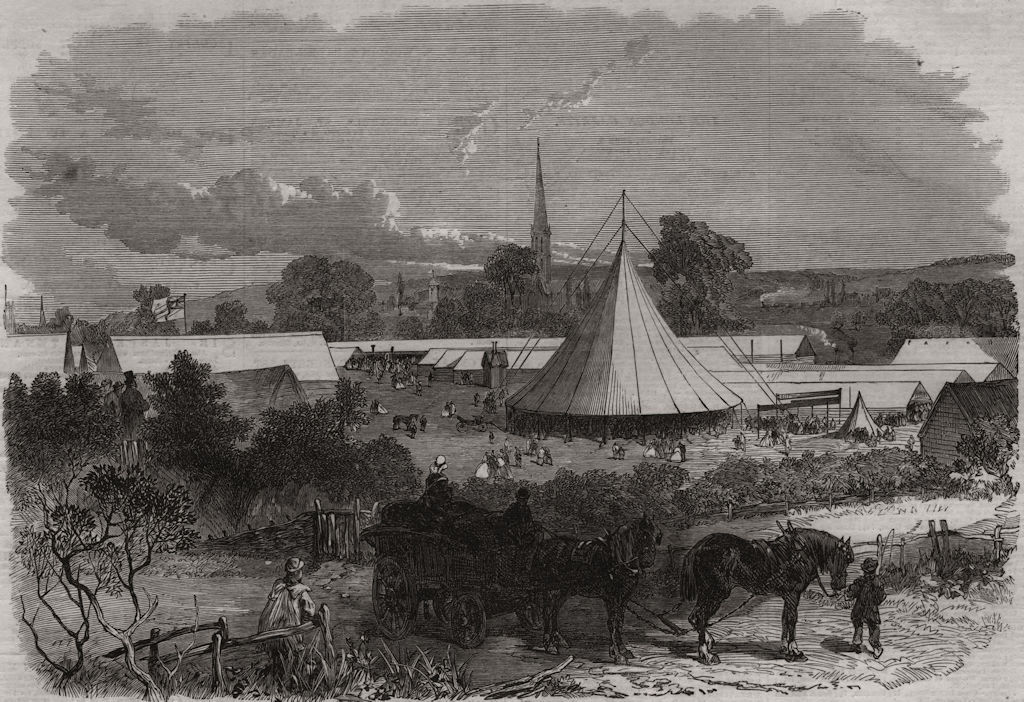 Associate Product Bath & West of England Agricultural Society meeting at Salisbury. Showyard, 1866
