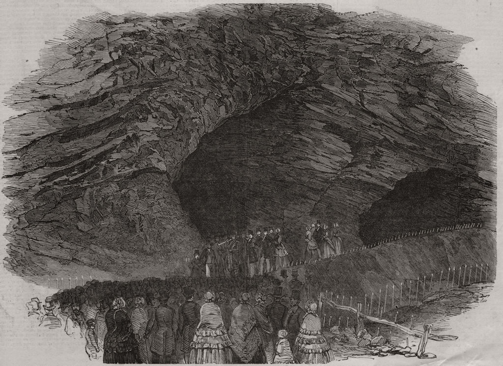 Sir R. J. Murchison's geological lecture in Dudley Cavern. Worcestershire, 1849