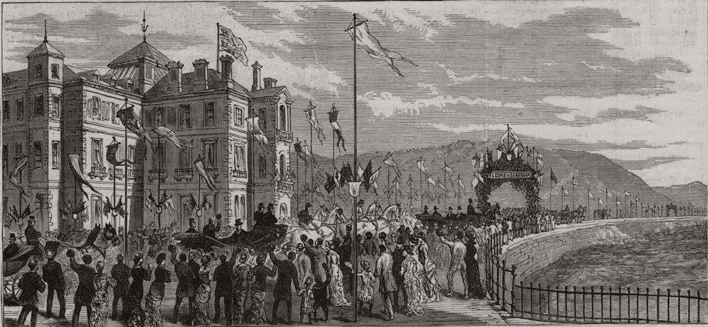 Associate Product Prince of Wales opening the Hythe to Sandgate Marine Parade & embankment, 1881