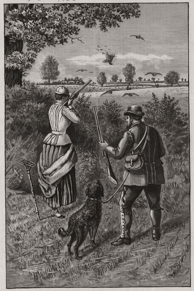 Associate Product Partridge shooting in Norfolk: good at driven birds 1888 old antique print