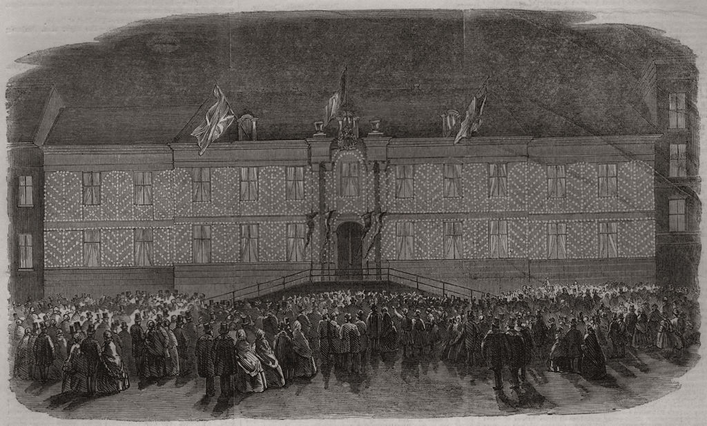Associate Product The Royal bridal tour - the illuminations at Berlin. The French legation, 1858