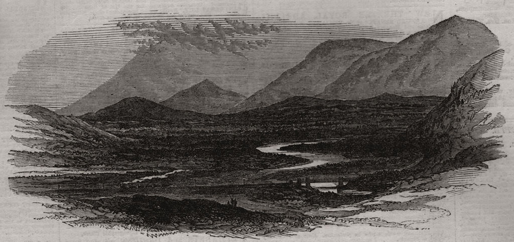 Inverness and Perth Railway. Strathspey. Scottish Highlands 1863 old print