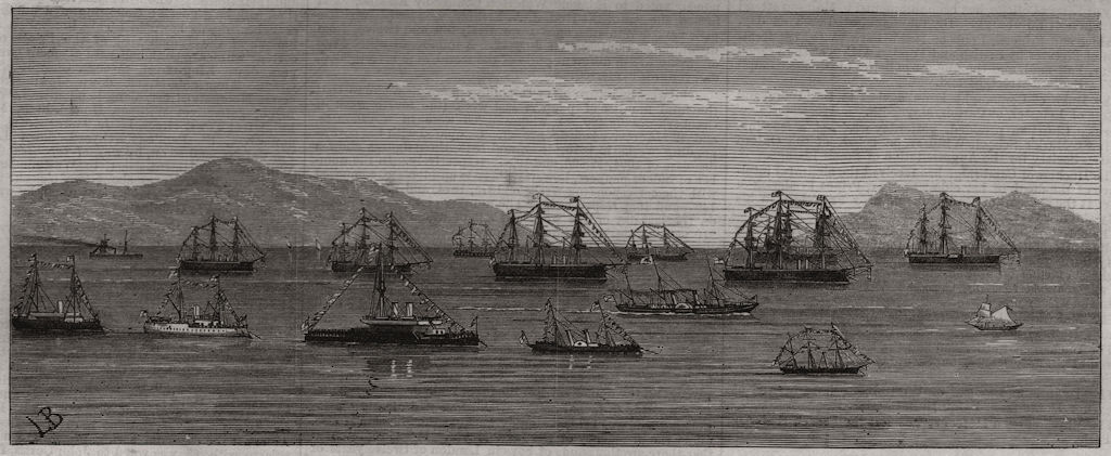 Associate Product British Fleet at Besika Bay. Rupert Raleigh Hotspur Swiftsure Devastation, 1876