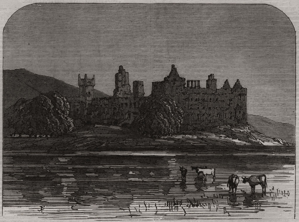 Linlithgow Palace. Scotland 1869 old antique vintage print picture