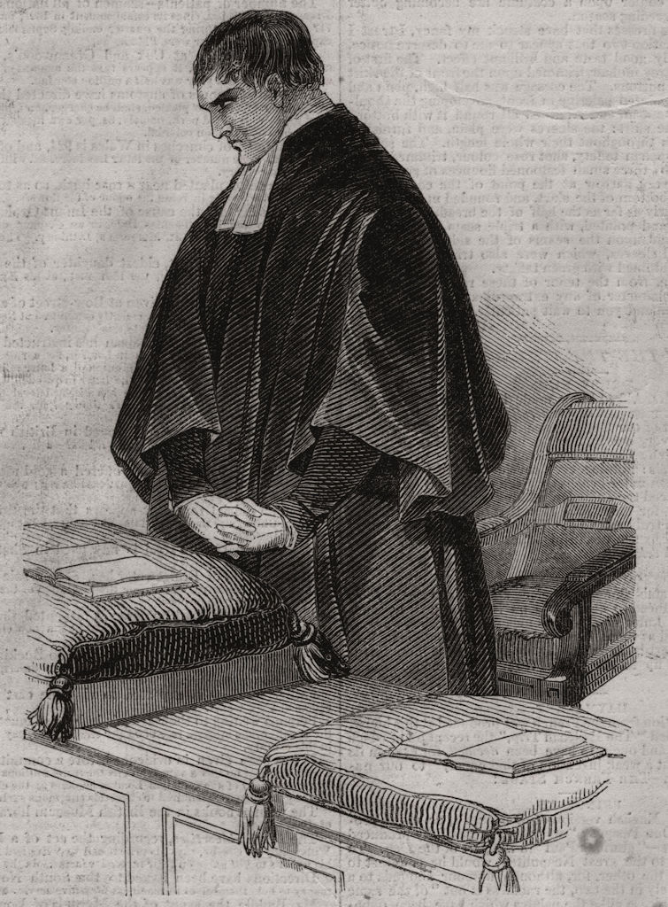 Portrait of Professor Whewell, in "The Golgotha" St. Mary's. Portraits 1843