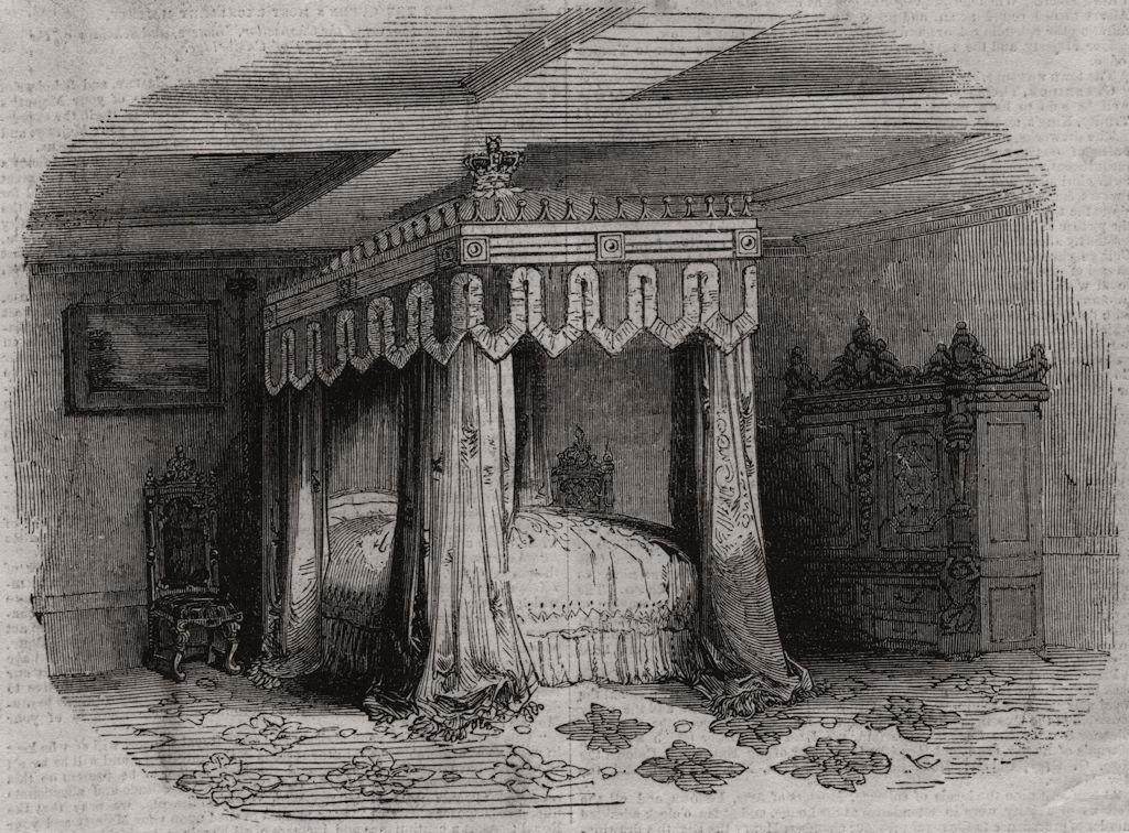 Associate Product The new state bed. Decorative, antique print, 1843