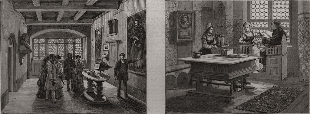 Room where Luther was born, Eisleben; At home in Wittenberg. Saxony-Anhalt 1883