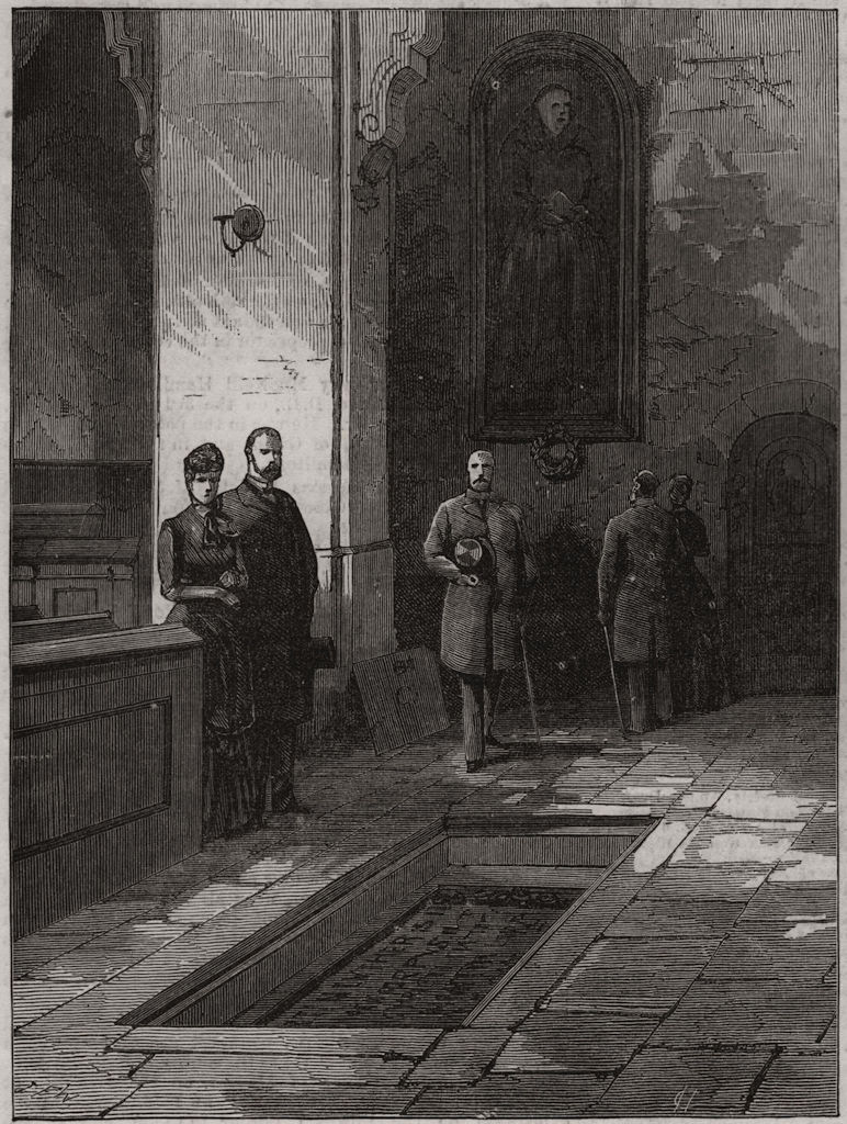 Associate Product Luther's tomb in the Schloss-Kirche at Wittenberg. Saxony-Anhalt 1883 print
