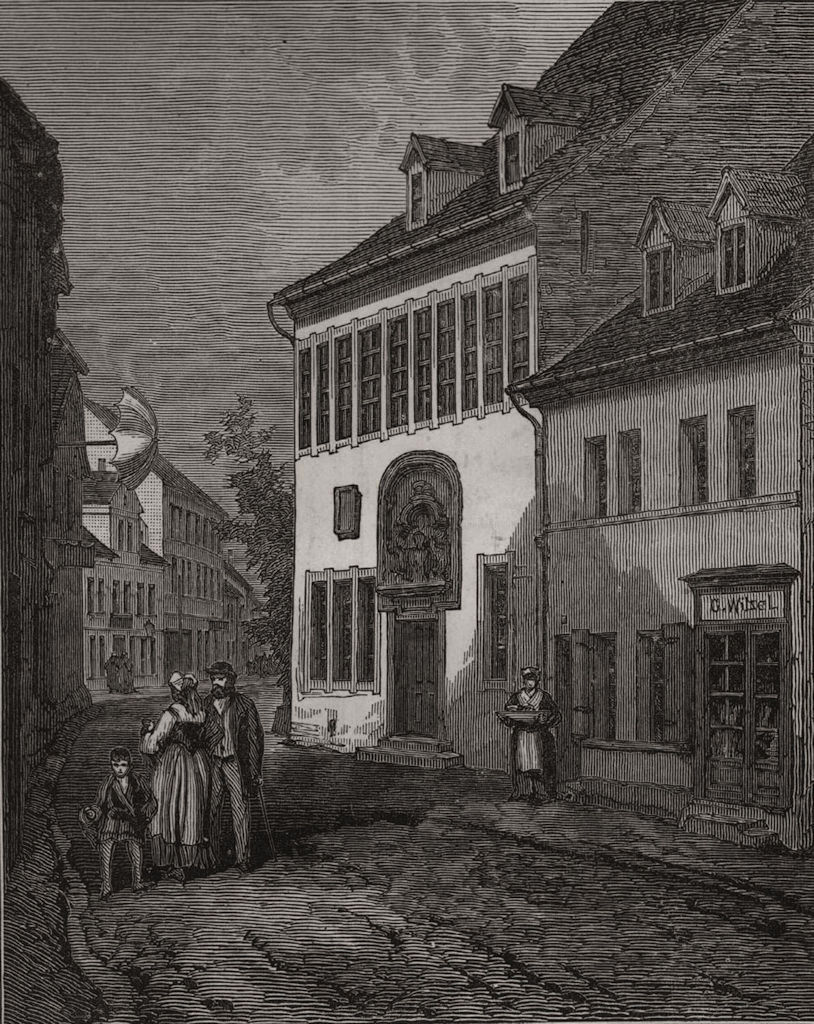 House in which Luther was born at Eisleben, Nov. 10, 1483. Saxony-Anhalt 1883