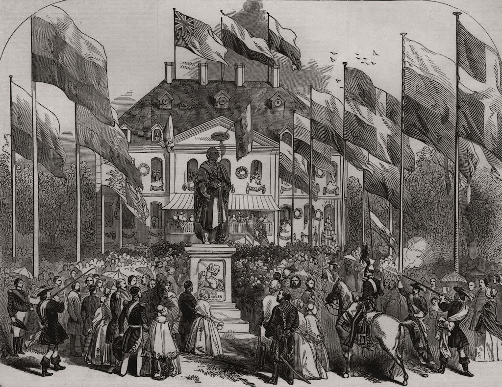 The inauguration of the statue of Beethoven, at Bonn. Northrhine-Westfalia 1845