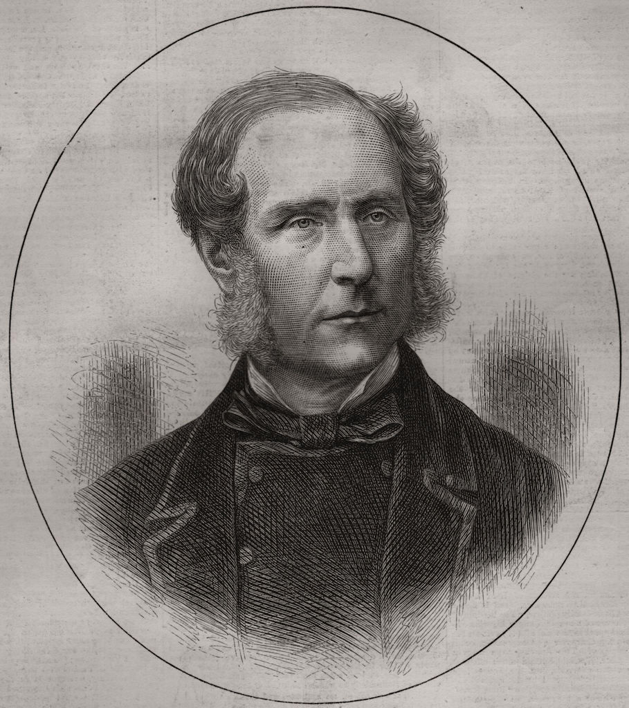 PORTRAITS. Judge Haliburton, Author of Sam Slick, antique print, 1865