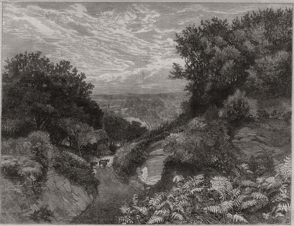 The Turner gold medal prize landscape. Landscapes 1864 antique print