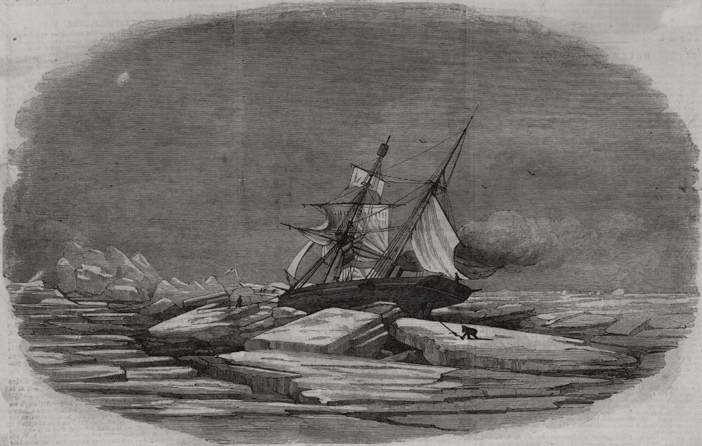 Associate Product Sir John Franklin search. The Isabel stuck in ice of Talbot Inlet. Arctic, 1852