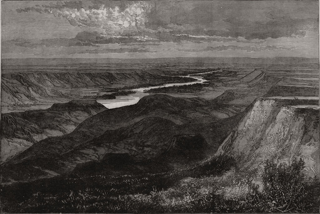 The North Territory of Canada. Red Deer River, looking south east. Canada, 1881