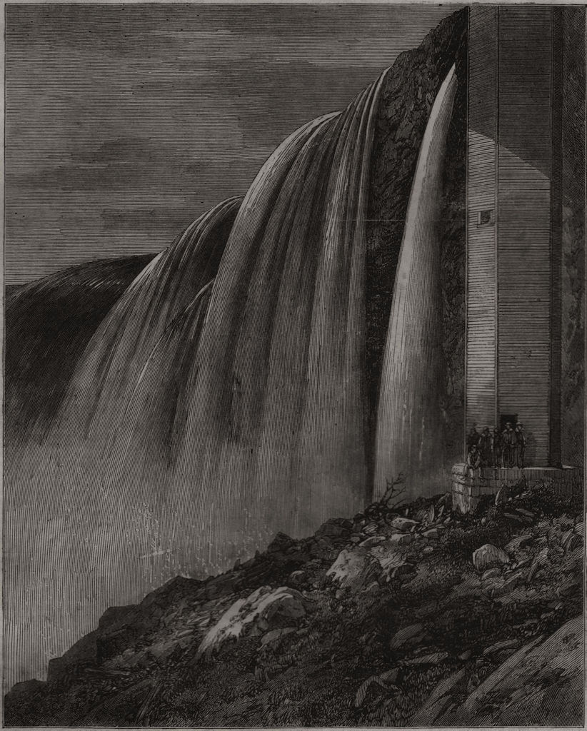 Associate Product Portion of the Horseshoe Fall, Niagara. North America, antique print, 1860
