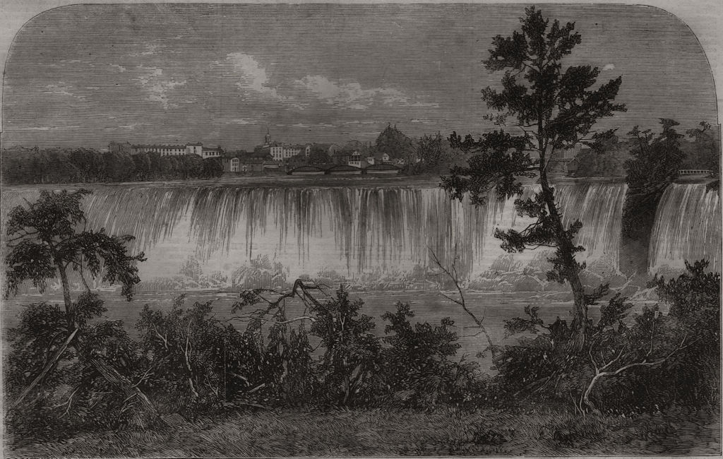 Associate Product The American Falls, Niagara. North America, antique print, 1860