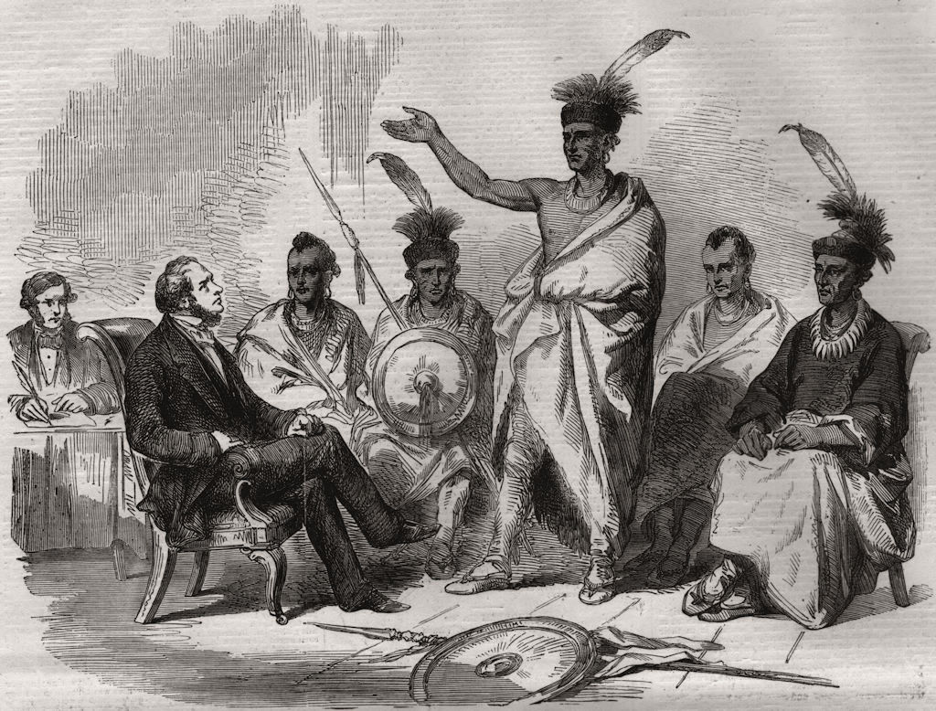 Conference of Kaw Indians (Kansas) & the US Commissioner of Indian Affairs 1857