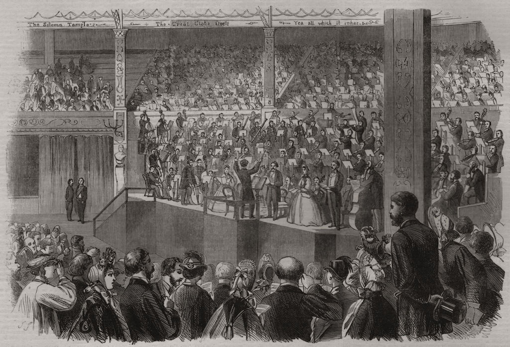 Shakespeare. Stratford-on-Avon. Oratorio of The Messiah, festival pavilion 1864
