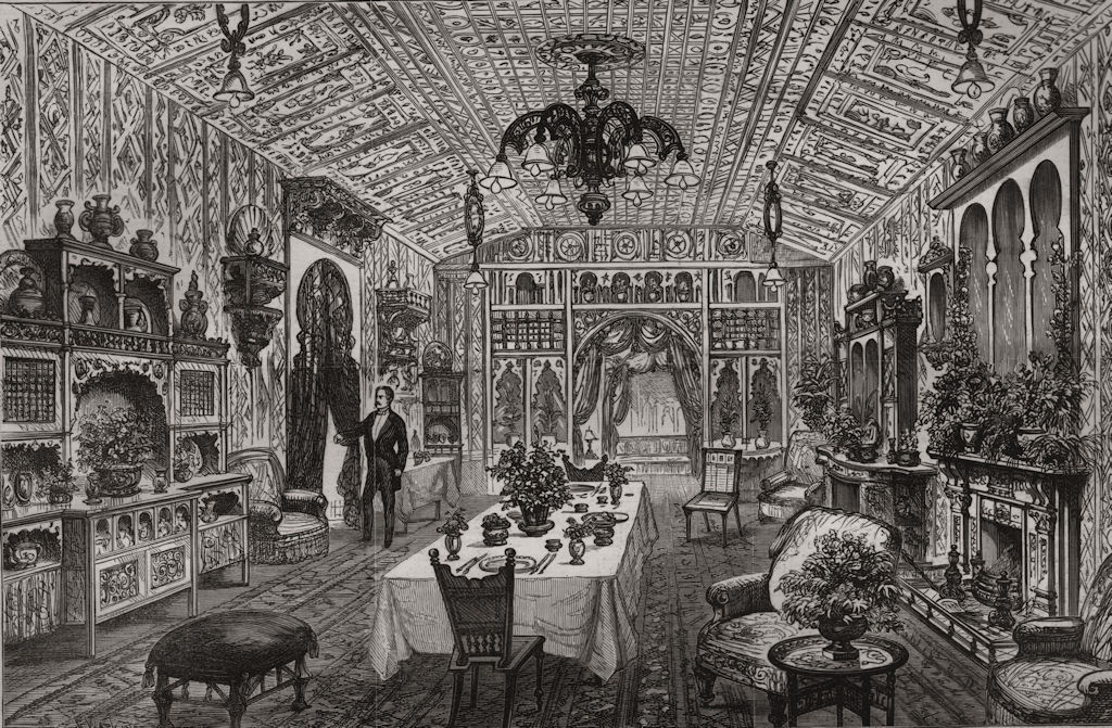 Associate Product Queen Victoria's visit to Birmingham. The luncheon room at the town hall, 1887