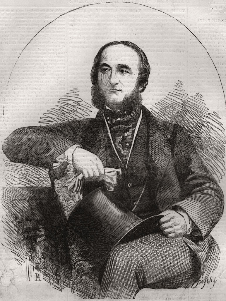 His Excellency the Marquis d'Azeglio, the Sardinian Ambassador. Italy 1855