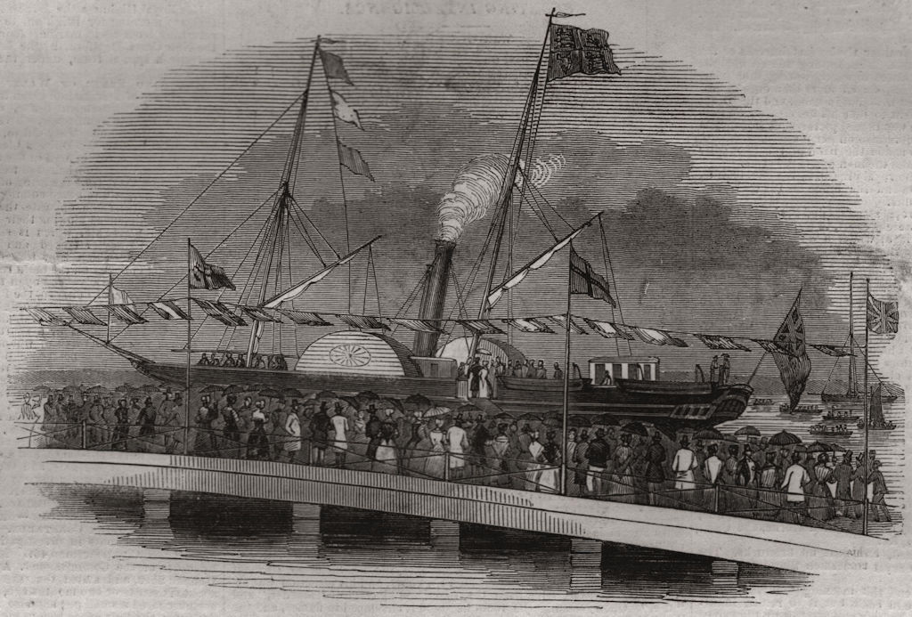 Embarkation of Queen Victoria and Prince Albert at Southampton. Hampshire 1843