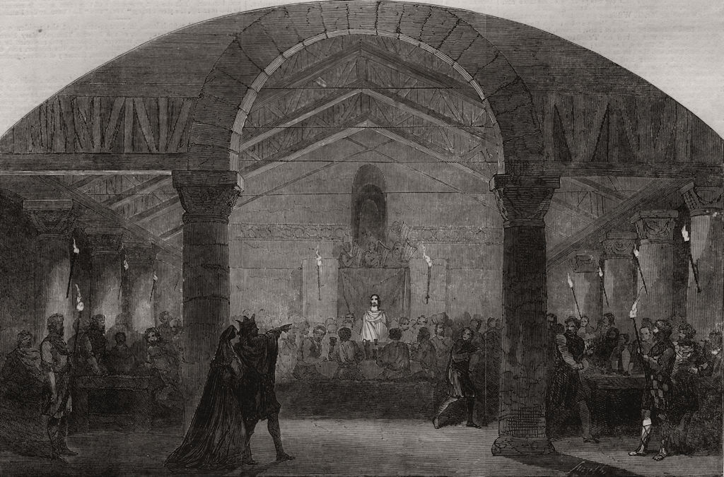 "The banquet scene" from "Macbeth" at the Princess' Theatre. Shakespeare 1853