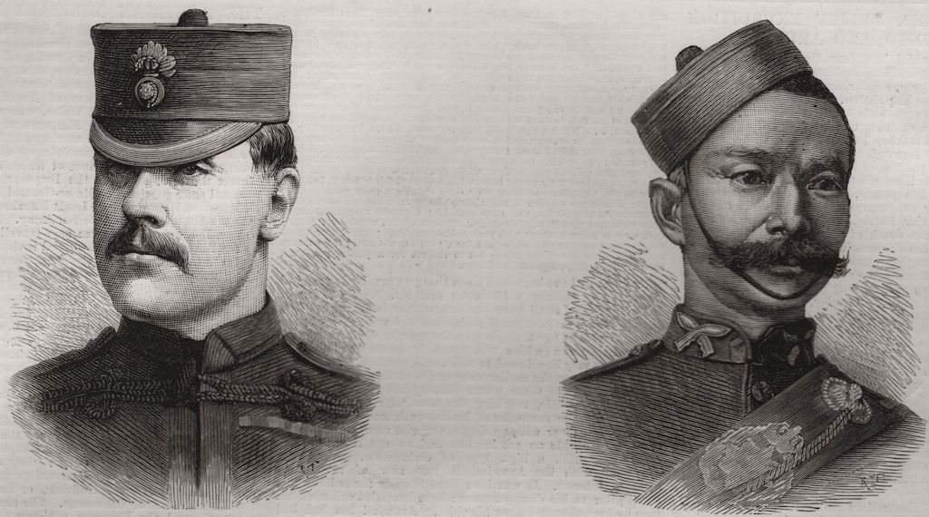 Associate Product Major Edmund Musgrave Barttelot. Subahdar Kishaubir Nagar Koti. Gurkha, 1888