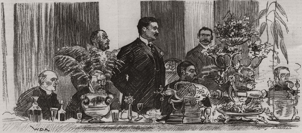 Associate Product The Colchester oyster feast. Lord Brooke speaking at the dinner. Essex, 1891