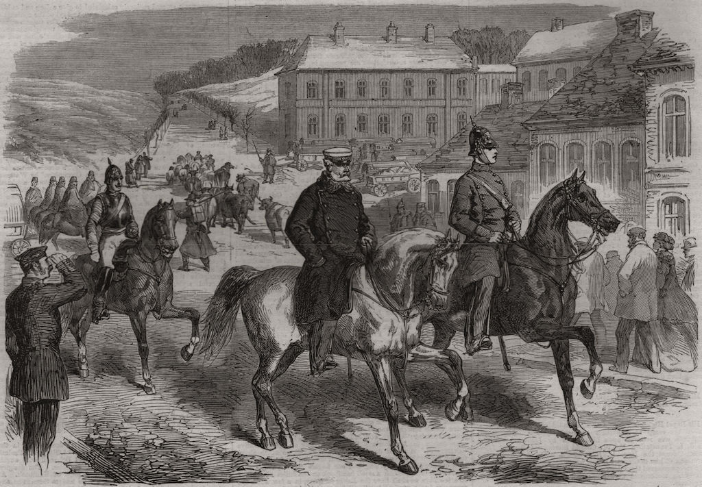 Marshal von Wrangel, Prussian Commander-in-Chief, at Hadersleben. Denmark 1864