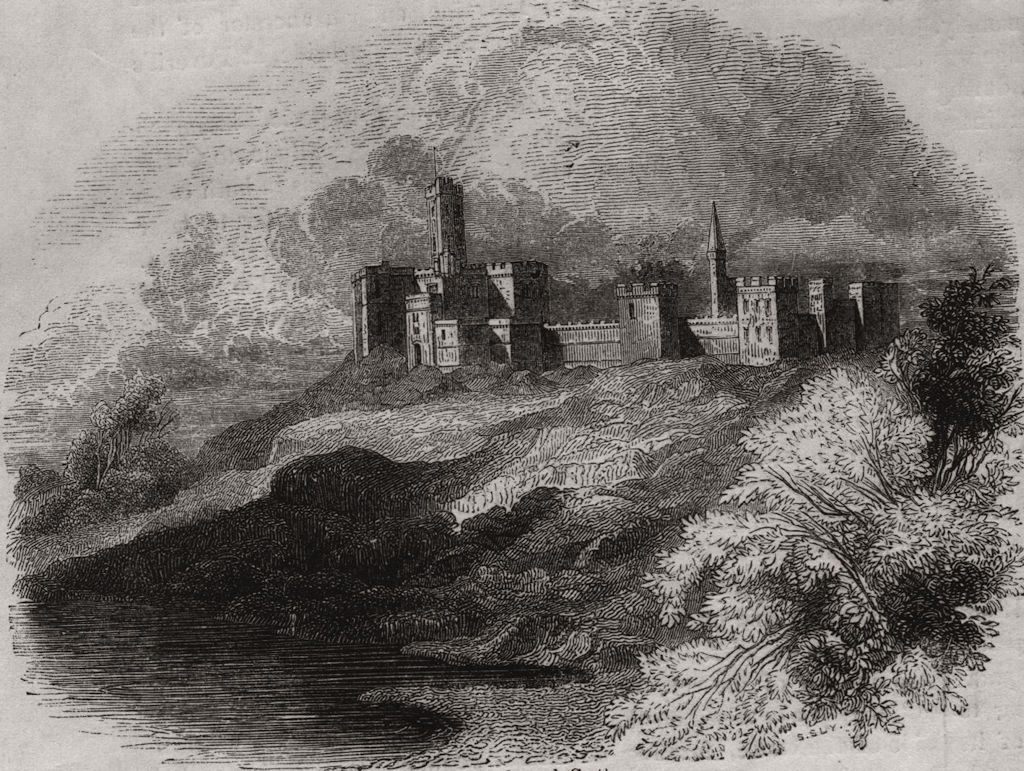 Associate Product 419 - Warkworth castle. Northumberland, antique print, 1845