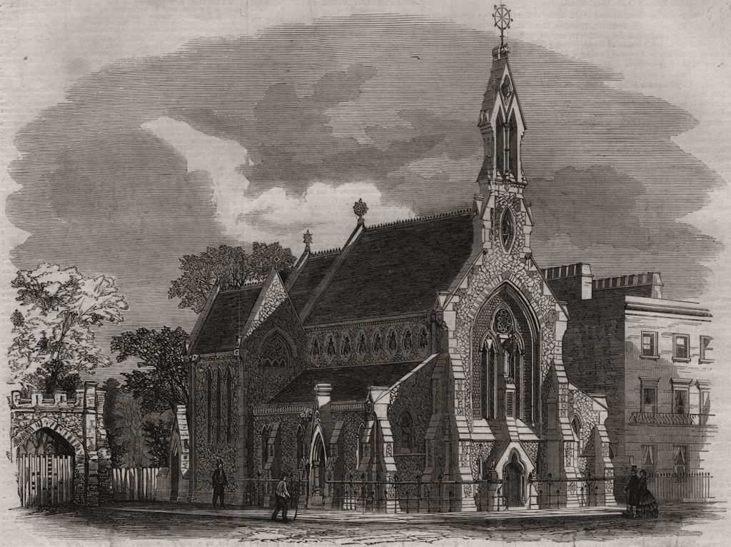 St. Simon's Church, Milner Street, Cadogan Terrace, Upper Chelsea. London 1859