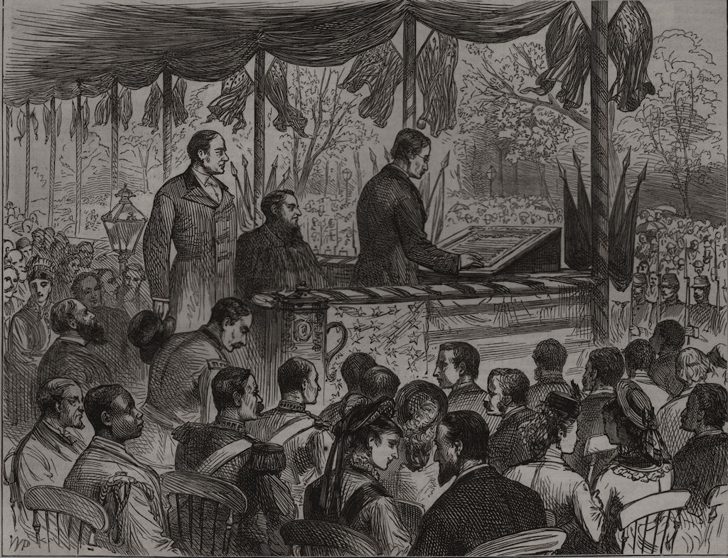 July 4th in Philadelphia: Richard Lee reading Declaration of Independence, 1876