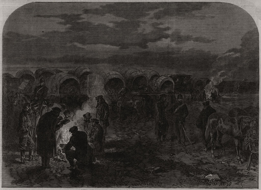 Associate Product Prussian provision-train camping on the field of Sadova. Czech Republic, 1866