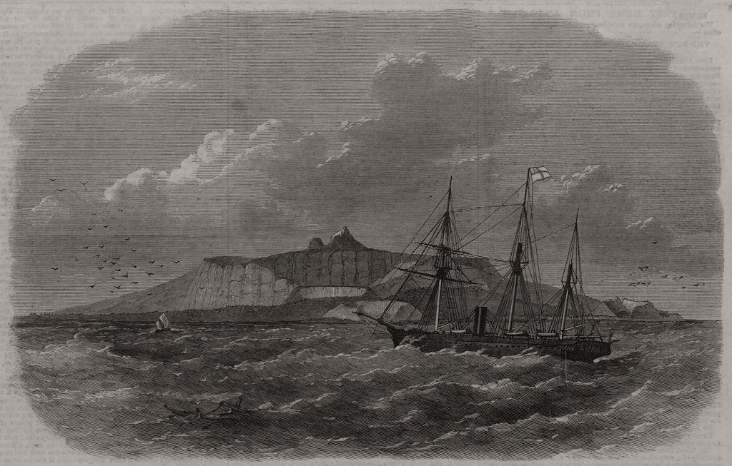 Associate Product Abyssinian Expedition: HMS Coromandel off the Jeb-el-Teer, Red Sea. Yemen, 1868