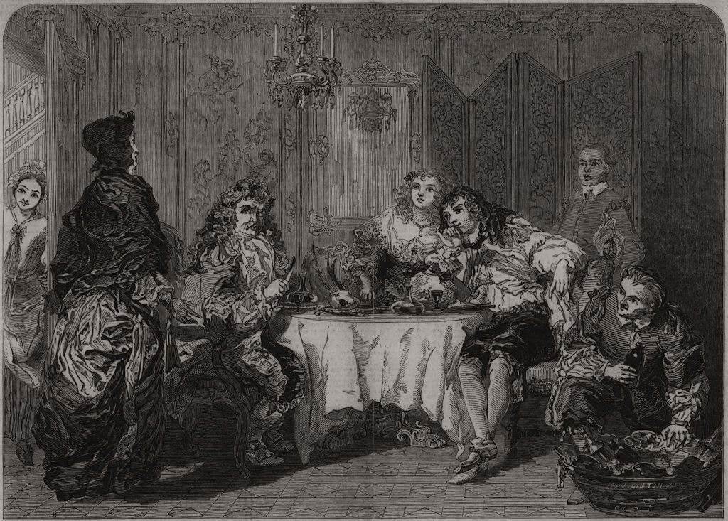 Associate Product Mme Jourdain discovers husband dining with Belle Marquise & Count Dorante, 1846