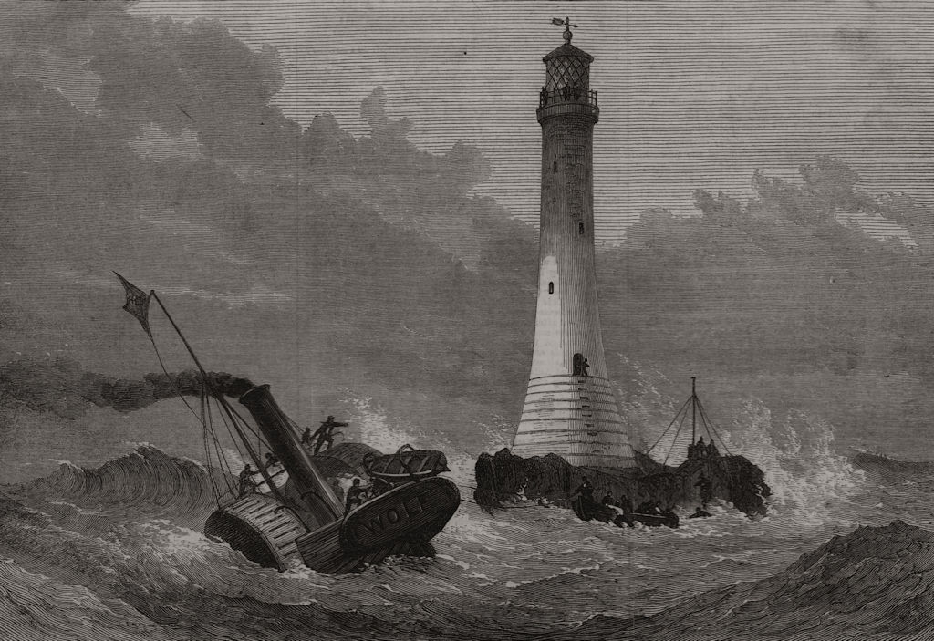Wolf-Rock lighthouse completion: putting the keepers on the rock. Cornwall, 1870