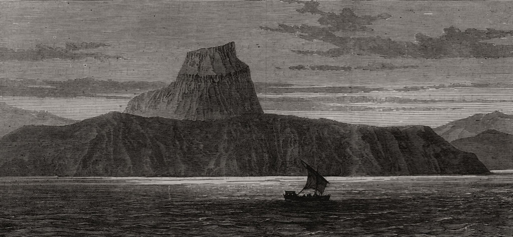 Stanley in Africa: Malumbi Hill, Lake Tanganyika. Zambia, antique print, 1878