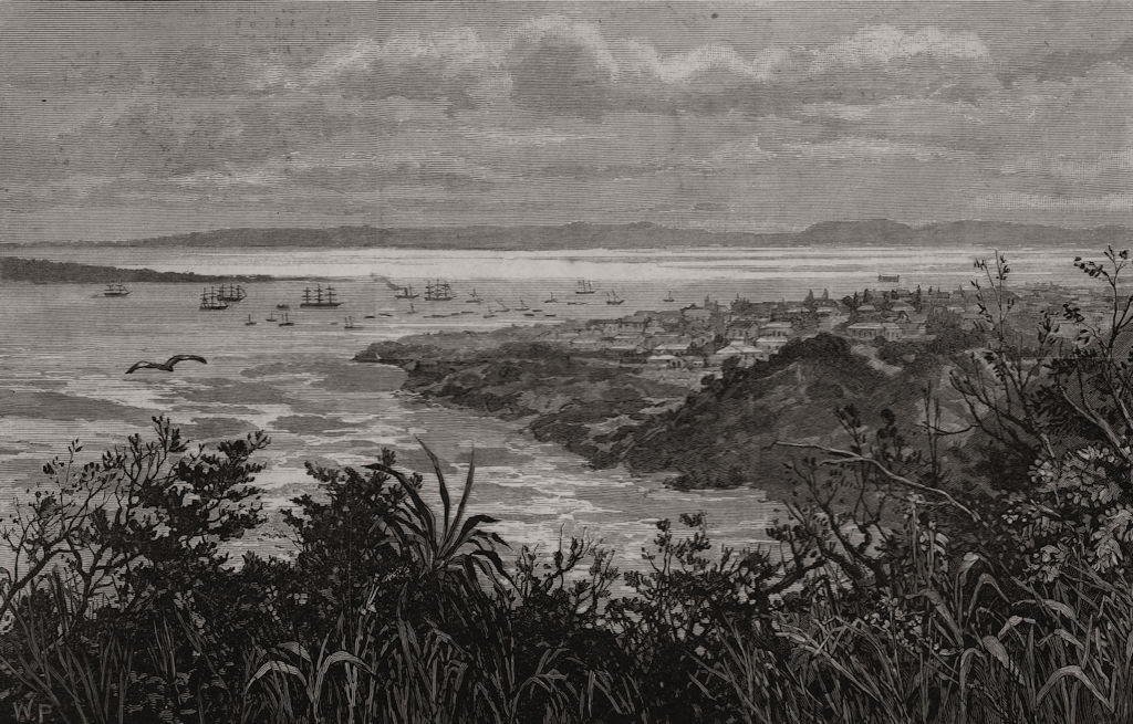 Maputo Bay (Delagoa Bay) South Africa. Mozambique, antique print, 1890