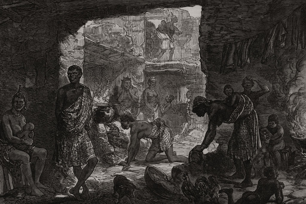 Associate Product The Ashanti War: Interior of a native hut, Cape Coast Castle. Ghana, print, 1874