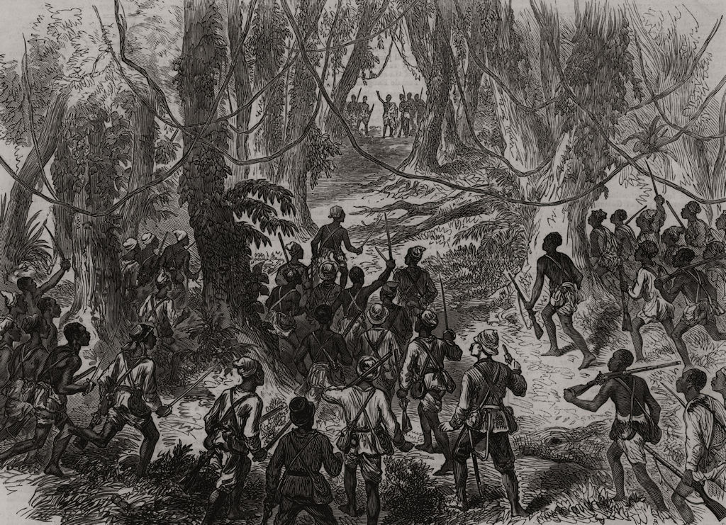 Associate Product The Ashanti War: Lord Gifford & advance scouts on the Adansi Hills. Ghana, 1874