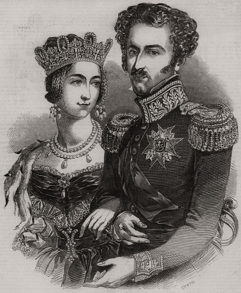 Associate Product Their Majesties the King and Queen of Sweden and Norway. Scandinavia, 1844