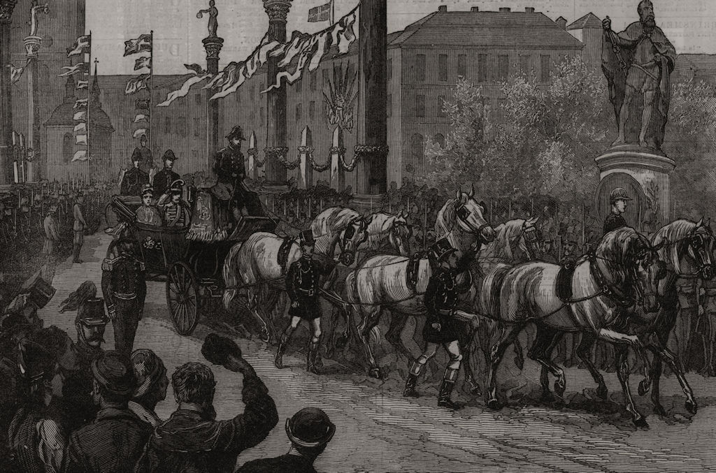 Entry of the newly married Crown Prince & Princess Of Sweden at Stockholm 1881