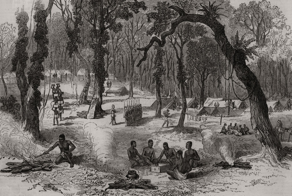Associate Product The Ashanti War: Moinsie, at the base of the Adansi Hills. Ghana, print, 1874