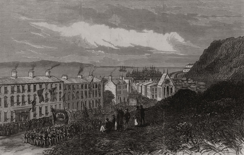 Associate Product Opening the University College of North Wales: trades procession at Bangor, 1884