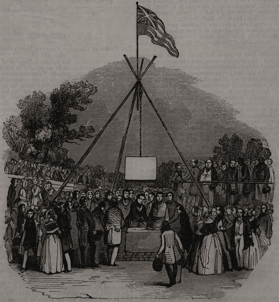 Associate Product Grand masonic festival At Reading: Laying the foundation stone. Berkshire 1842