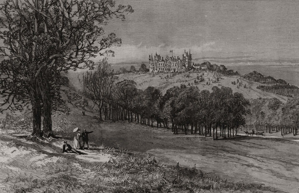 Associate Product Waddesdon Manor, Aylesbury, the seat of Baron Montana de Rothschild 1889 print