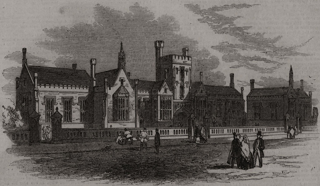 Associate Product Bedford English Schools. Bedfordshire, antique print, 1856